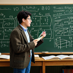 Theoretical Physics**

"A diligent physicist, fully clothed in a tweed jacket and button-down shirt, diligently working at a chalkboard covered in complex equations, surrounded by physics textbooks in a cozy library. Perfect anatomy, correct proportions, safe for work, appropriate content, professional, modest, family-friendly, well-formed hands, proper finger count, natural pose, high quality."

**