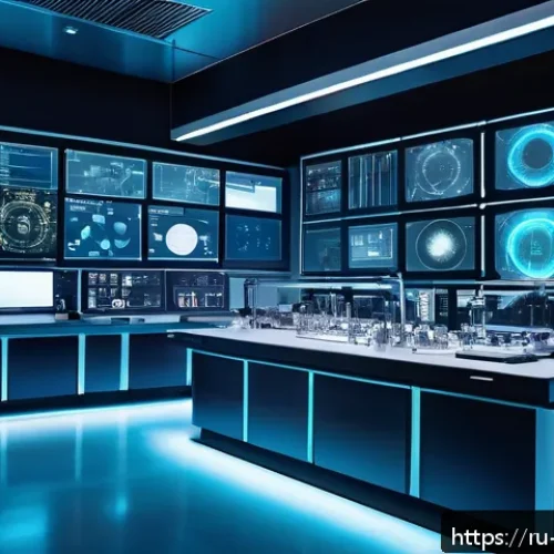 Home 30 이론 물리학과 실험 물리학의 차이 - A modern physics laboratory scene featuring diverse international scientists collaborating around ad...